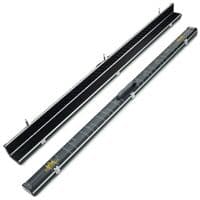 1pc Peradon Halo double cue case - Black with Silver stitching (holds 2 x 1pc cues)