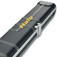 1pc Peradon Halo double cue case - Black with Silver stitching (holds 2 x 1pc cues)