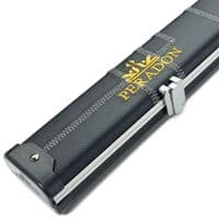 1pc Peradon Halo double cue case - Black with Silver stitching (holds 2 x 1pc cues)