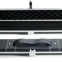 1pc Peradon Halo double cue case - Black with Silver stitching (holds 2 x 1pc cues)