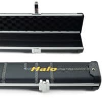 1pc Peradon Halo double cue case - Black with Silver stitching (holds 2 x 1pc cues)