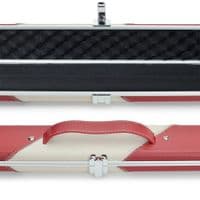 1pc Peradon Halo double cue case - Red & Cream striped (holds 2 x 1pc cues)
