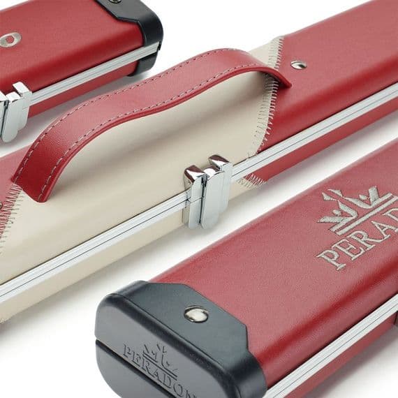1pc Peradon Halo double cue case - Red & Cream striped (holds 2 x 1pc cues)