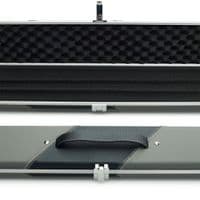 1pc Peradon Halo Plus cue case - Black & Grey striped (holds 3 x 1pc cues)