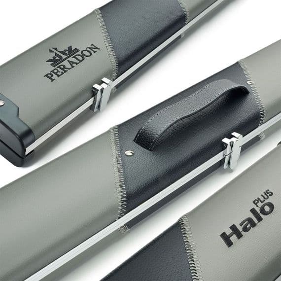 1pc Peradon Halo Plus cue case - Black & Grey striped (holds 3 x 1pc cues)