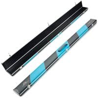 1pc Peradon Halo Plus cue case - Black & Sky Blue striped (holds 3 x 1pc cues)