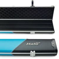 1pc Peradon Halo Plus cue case - Black & Sky Blue striped (holds 3 x 1pc cues)