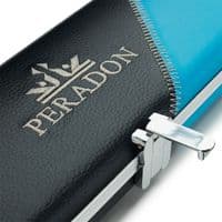 1pc Peradon Halo Plus cue case - Black & Sky Blue striped (holds 3 x 1pc cues)
