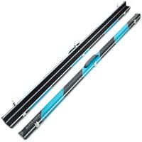 1pc Peradon Halo Slim cue case - Black & Sky Blue striped (holds 1 x 1pc cue)
