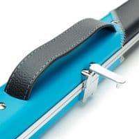 1pc Peradon Halo Slim cue case - Black & Sky Blue striped (holds 1 x 1pc cue)
