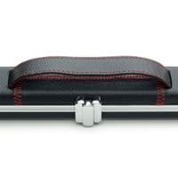 1pc Peradon Halo Slim cue case - Black with Red stitching (holds 1 x 1pc cue)