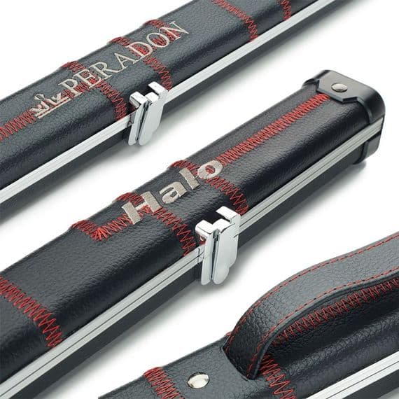 1pc Peradon Halo Slim cue case - Black with Red stitching (holds 1 x 1pc cue)