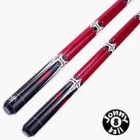 2pc Harpoon Red American Pool Cue with Birch Shaft 13mm