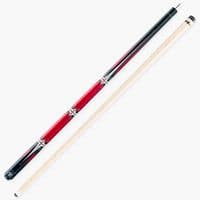 2pc Harpoon Red American Pool Cue with Birch Shaft 13mm