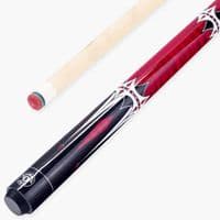 2pc Harpoon Red American Pool Cue with Birch Shaft 13mm