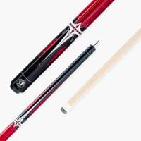 2pc Harpoon Red American Pool Cue with Birch Shaft 13mm