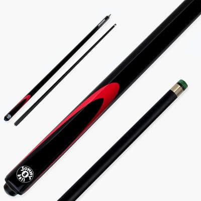 2pc Inferno Graphite & Fiberglass Snooker / Pool Cue - Black