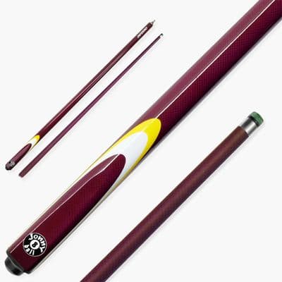 2pc Inferno Graphite & Fiberglass Snooker / Pool Cue - Cherry