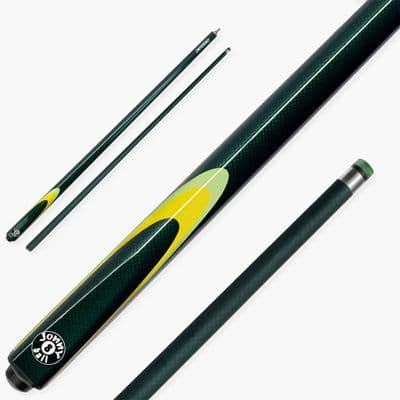 2pc Inferno Graphite & Fiberglass Snooker / Pool Cue - Dark Green