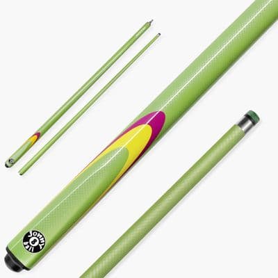 2pc Inferno Graphite & Fiberglass Snooker / Pool Cue - Neon Green