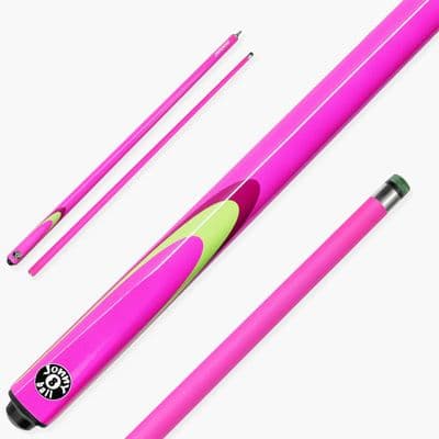 2pc Inferno Graphite & Fiberglass Snooker / Pool Cue - Neon Pink