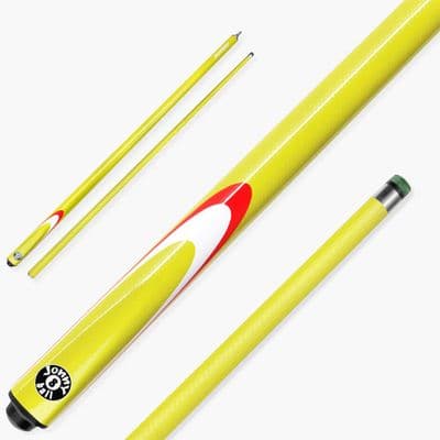 2pc Inferno Graphite & Fiberglass Snooker / Pool Cue - Yellow