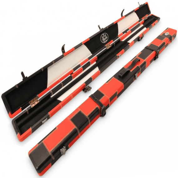3/4 Baize Master Luxury Black & Red cue case