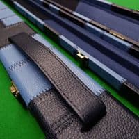 3/4 Black & Blue Patchwork cue case