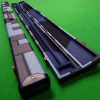 3/4 Black & Blue Patchwork cue case