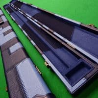 3/4 Black & Blue Patchwork cue case