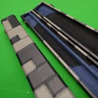 3/4 Black & Grey Patchwork cue case