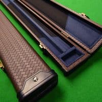 3/4 Challenger cue case - Brown weave