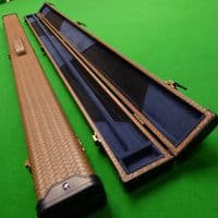 3/4 Challenger cue case - Light Brown weave