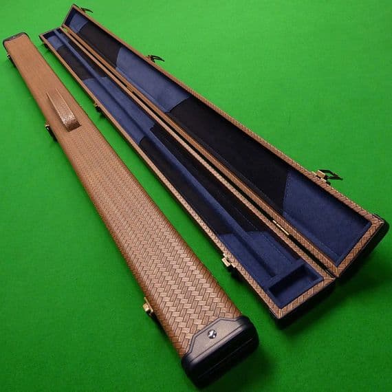 3/4 Challenger cue case - Light Brown weave