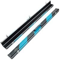 3/4 Halo cue case - Black & Sky Blue striped