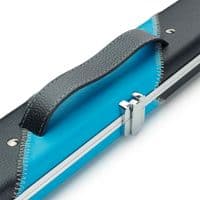 3/4 Halo cue case - Black & Sky Blue striped