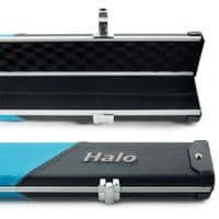 3/4 Halo cue case - Black & Sky Blue striped