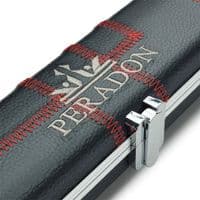 3/4 Halo cue case - Black with Red stitching