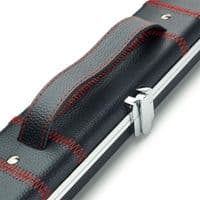 3/4 Halo cue case - Black with Red stitching