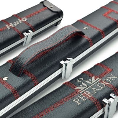 3/4 Halo cue case - Black with Red stitching
