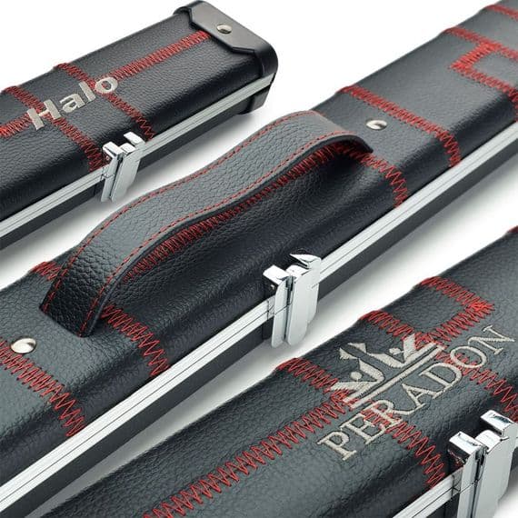 3/4 Halo cue case - Black with Red stitching