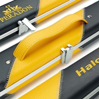 3/4 Halo cue case - Black & Yellow striped