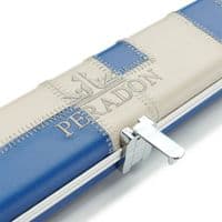 3/4 Halo cue case - Blue & Cream patchwork
