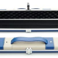 3/4 Halo cue case - Blue & Cream patchwork