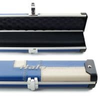 3/4 Halo cue case - Blue & Cream patchwork