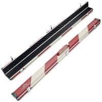 3/4 Halo cue case - Red & Cream striped