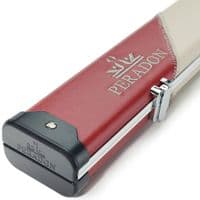 3/4 Halo cue case - Red & Cream striped