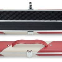 3/4 Halo cue case - Red & Cream striped