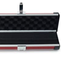 3/4 Halo cue case - Red & Cream striped