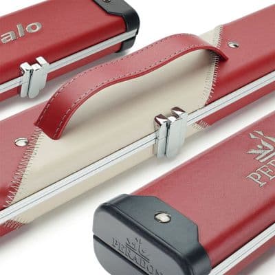 3/4 Halo cue case - Red & Cream striped